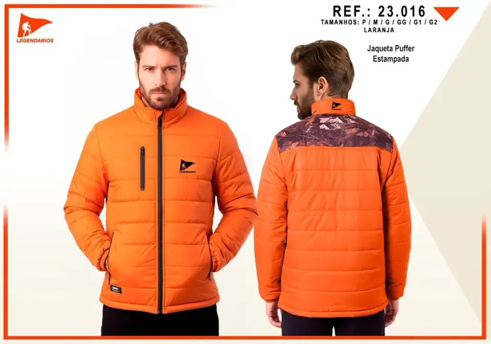 Jaqueta Puffer Laranja