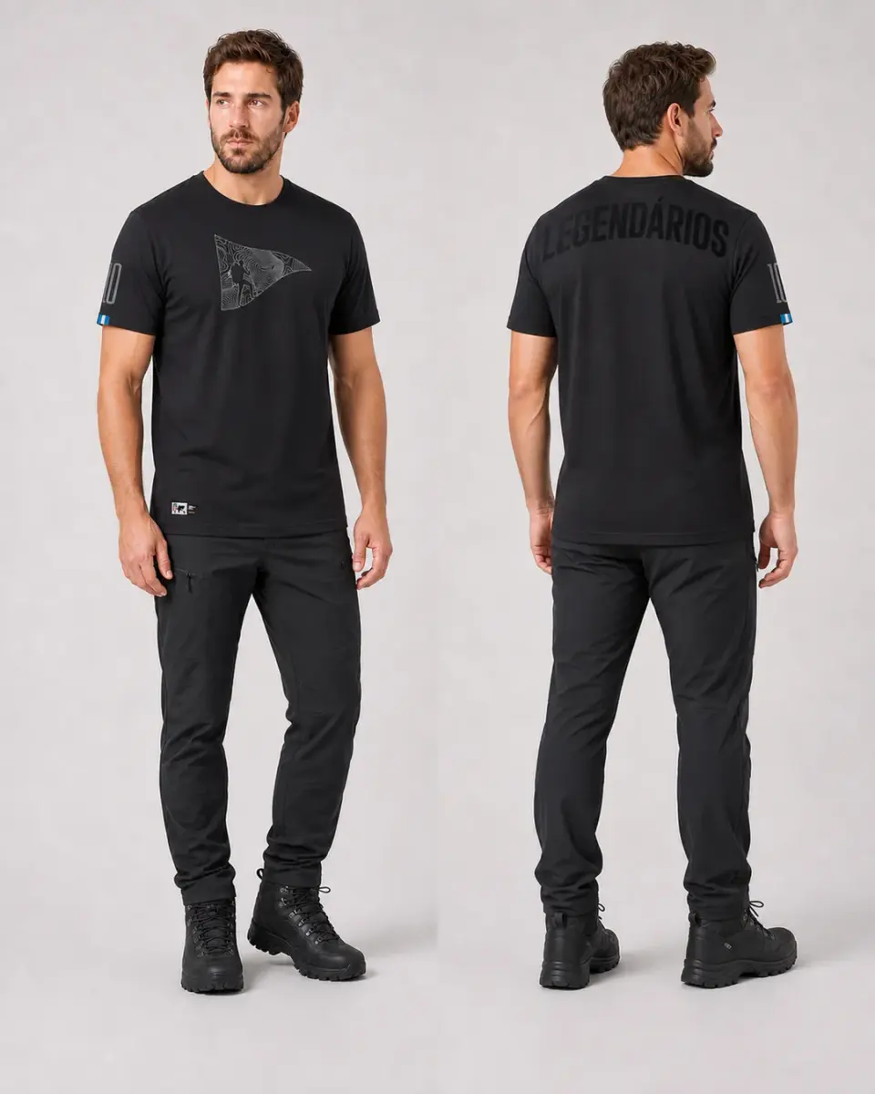 Camiseta Masculina 10 Anos (Preto — A)