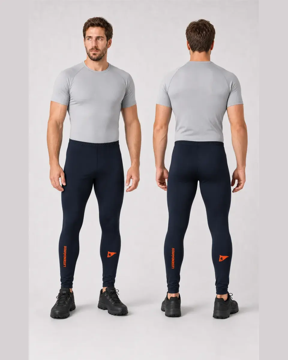 Legging Preta Lgnd Laranja