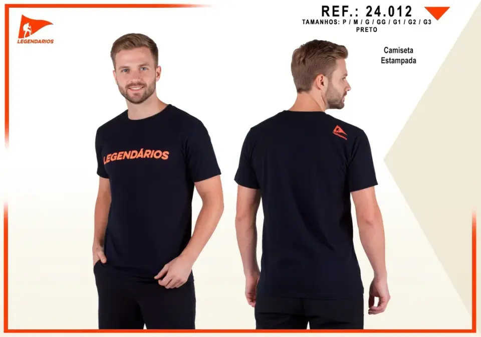 Camiseta Estampada Frente Legendário