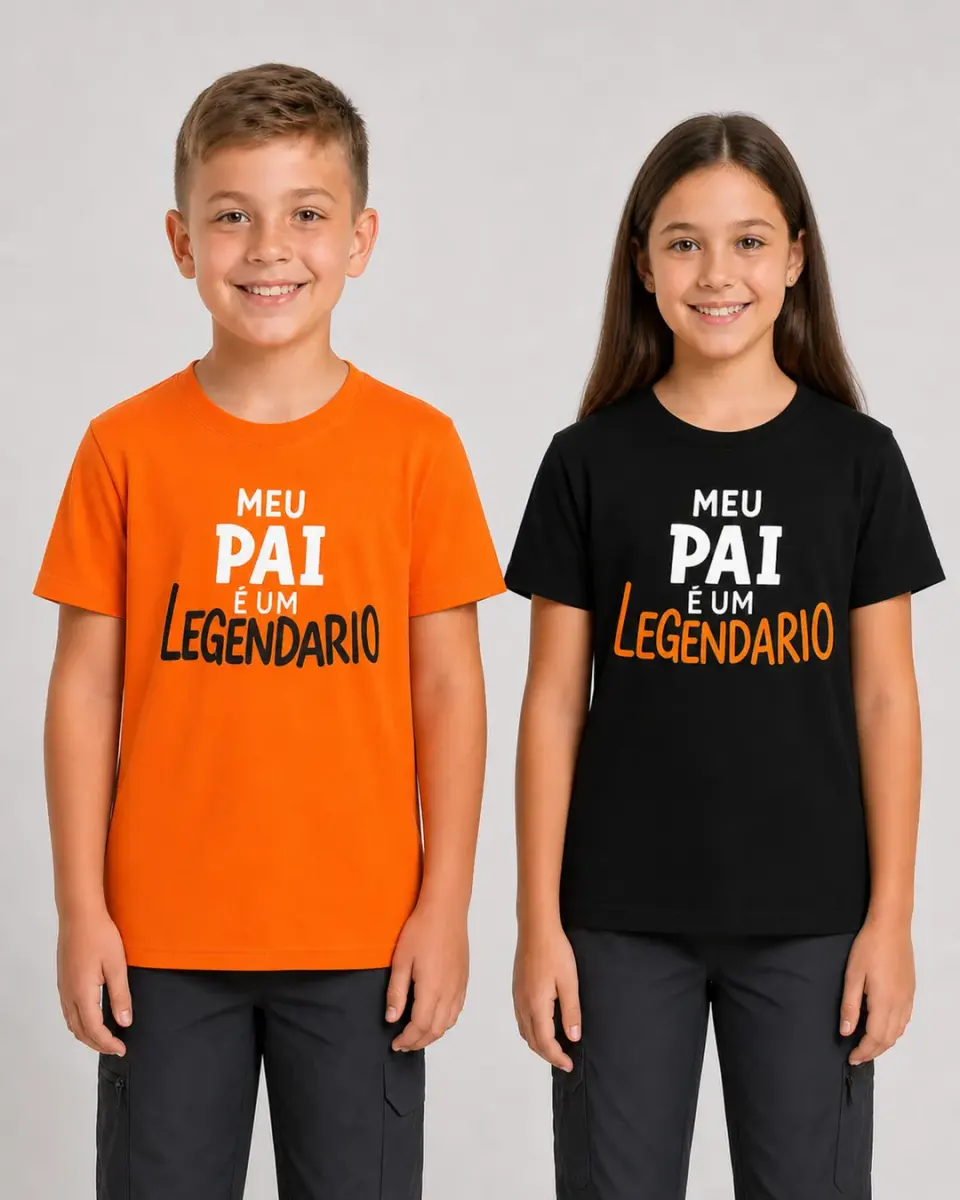 Camiseta Inf. Meu Pai é um Legendário — Laranja