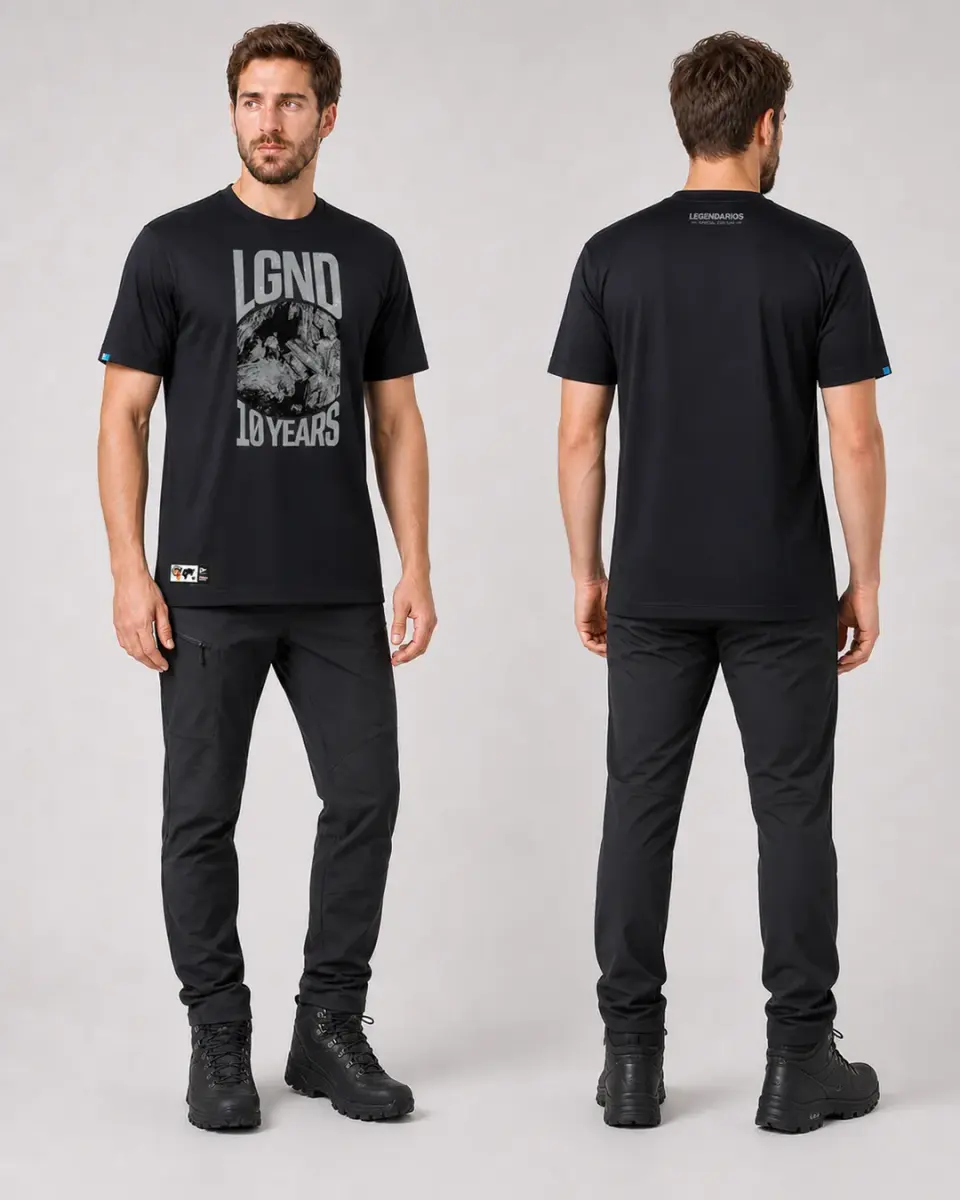Camiseta Masculina 10 Anos (Preto — B)