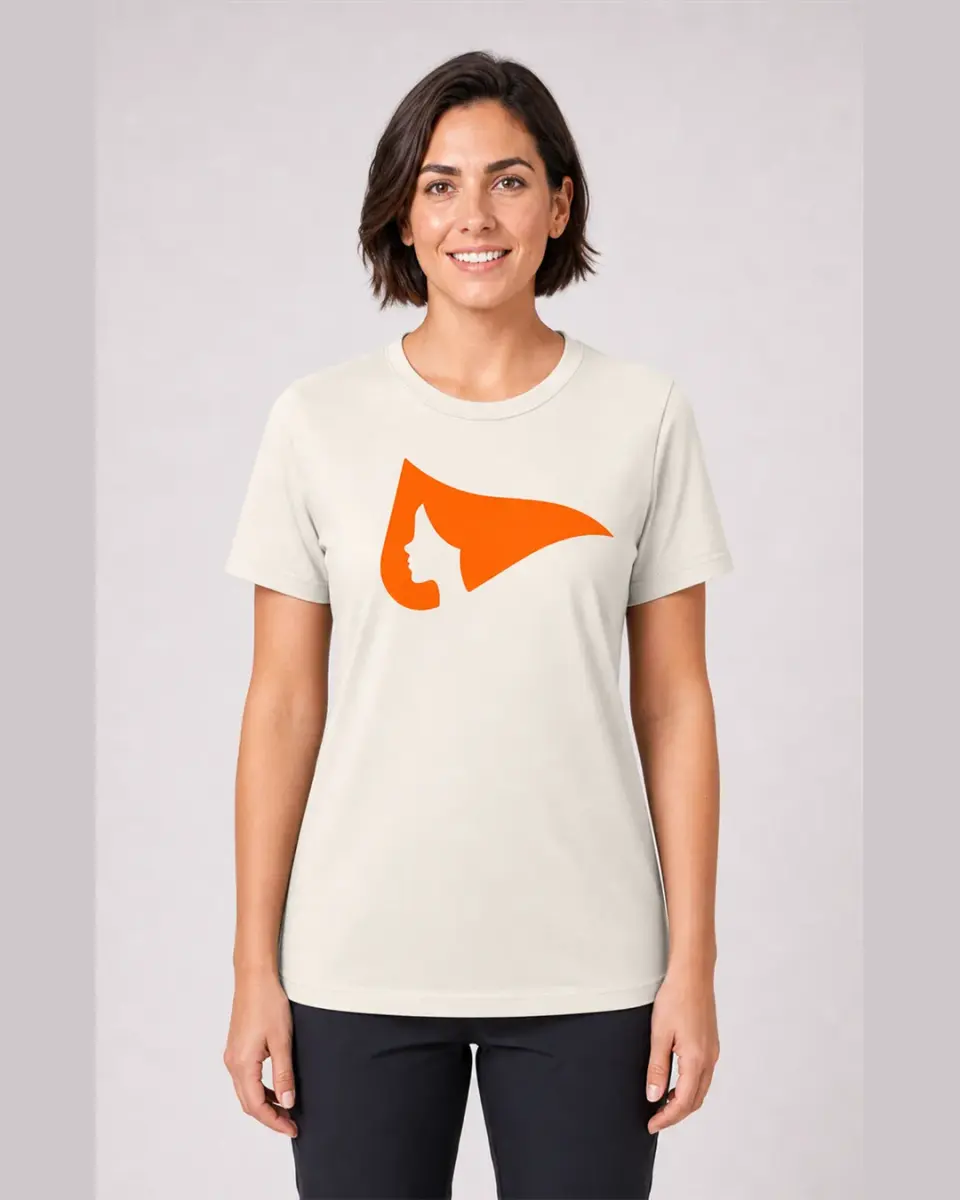 Camiseta Fem. Estampa Frente — Off White