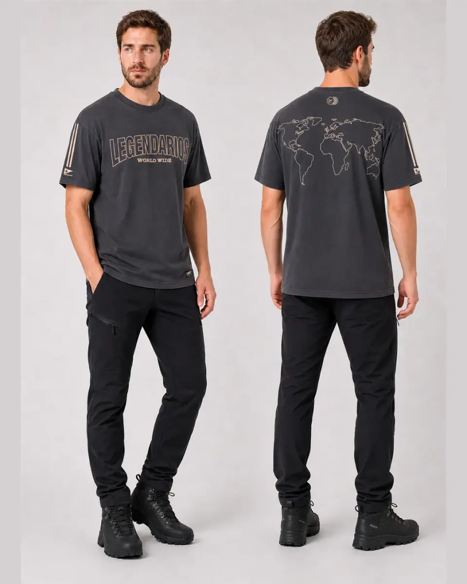 Camiseta Meia Malha (Chumbo)