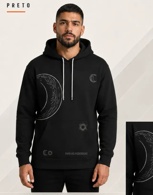 Moletom Masculino Sol e Lua