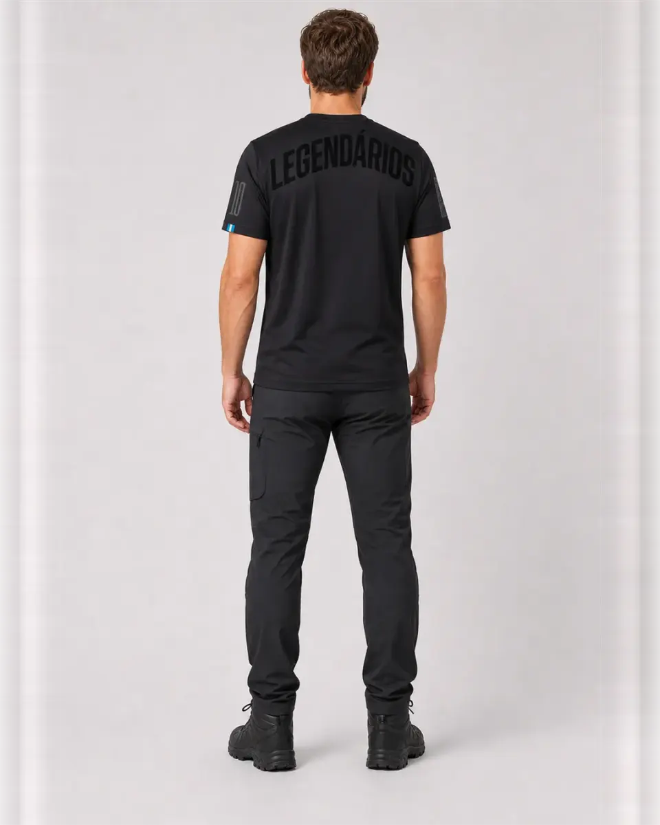 Camiseta Masculina 10 Anos (Preto — A) — foto 5