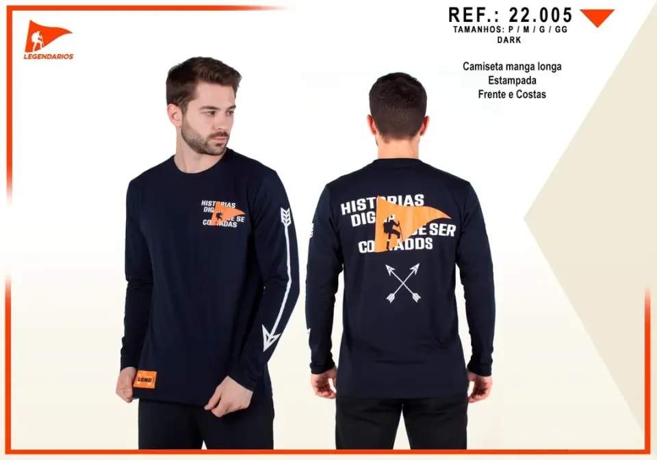 Camiseta ML Estampa Frente+Costas — Estampa A