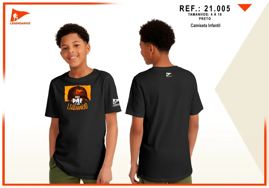 Camiseta Infantil — Próximo Legendário (variação)