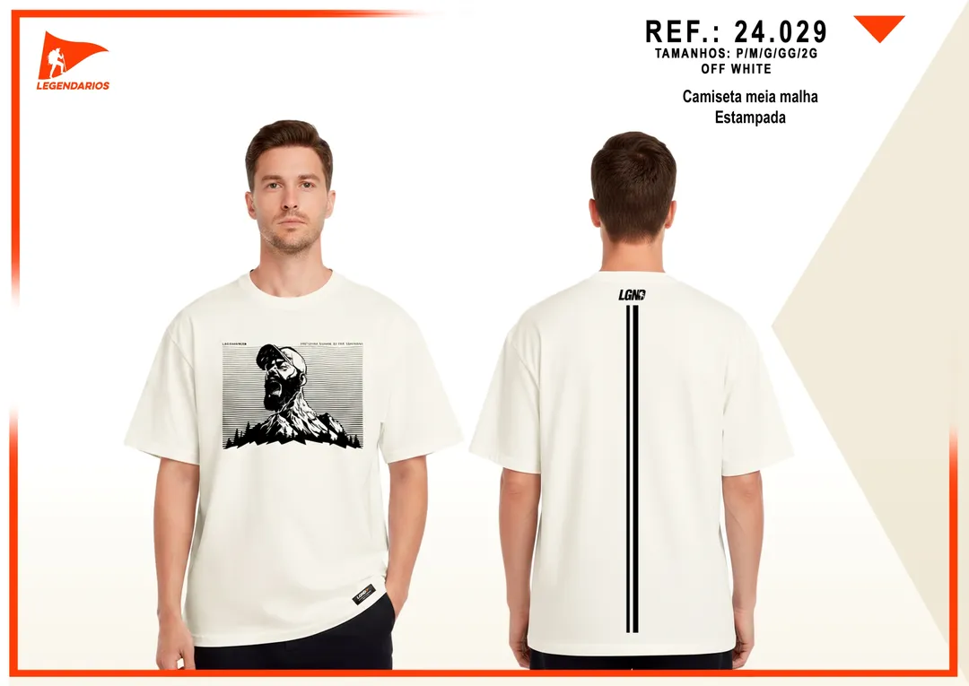 Camiseta Meia Malha — Off White